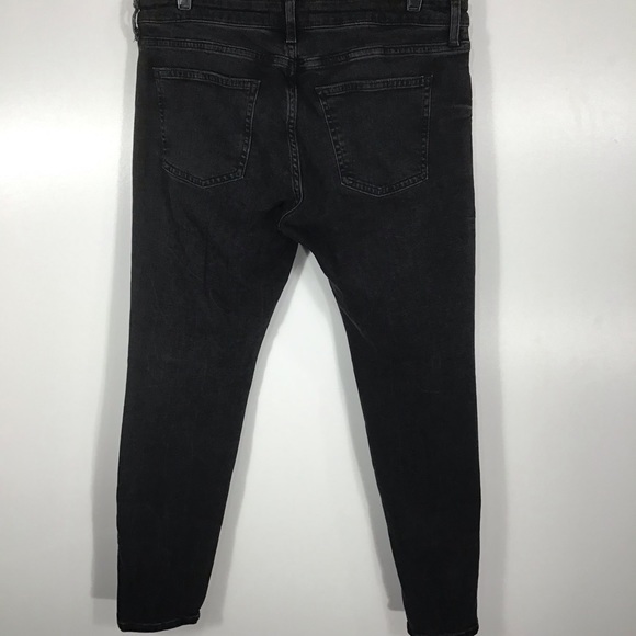 Zara | Washed Slit Leg Black Skinny~12 - Picture 6 of 8